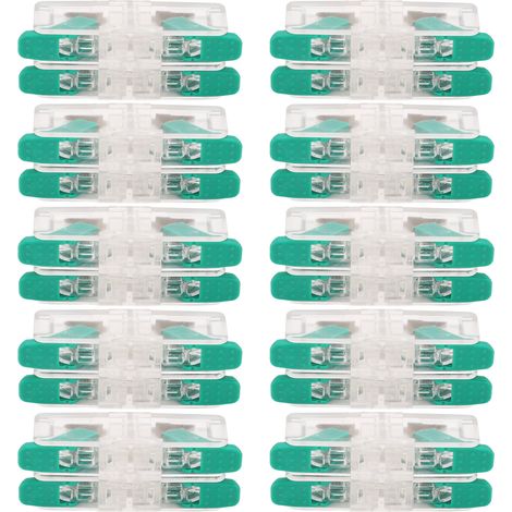 Lot de 10 connecteurs de fil H62G 2 entrées 2 sorties, diviseur rapide 0,5-6 mm², 41A 450V, pour câblage électrique (1/5)