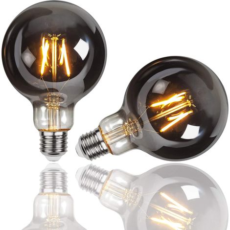 Edison Vintage Glühbirne,G95 E27 4W LED Glühbirne Vintage Antike Glühbirne, Warmweiß (2700K) , Ideal für Nostalgie und Retro Beleuchtung im Haus Café Bar usw - 2 Stück (1/5)