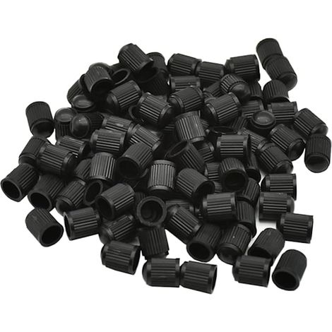 Bouchons de valve pour pneus, matériau fiable, plastique épais et résistant, bouchons de valve anticorrosion pour voitures, camions, vélos et motos (100 pièces) (1/5)
