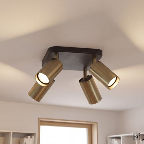 Deckenspot Messing 4-flmg Wohnzimmer Leuchte EYE (1/5)