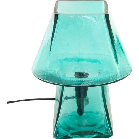 Lampe champignon Elita H.26cm en verre bleu - Atmosphera créateur d'intérieur (1/5)