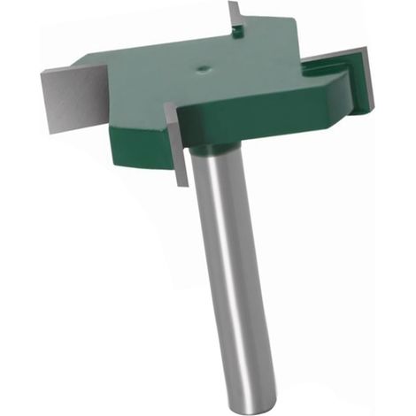 Fraise à bois à 4 lames, queue de 6,35 mm (1/4 po), en acier au carbone, pour moulures de cadre, vert foncé, 44,5 mm (1-3/4 po). (1/5)