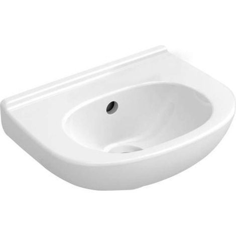 O.novo, Lavamani, 360 x 275 mm, Ovale, per rubinetteria monoforo, fori laterali preforati, con troppopieno, Sanitari in porcellana AntiBac White (1/4)