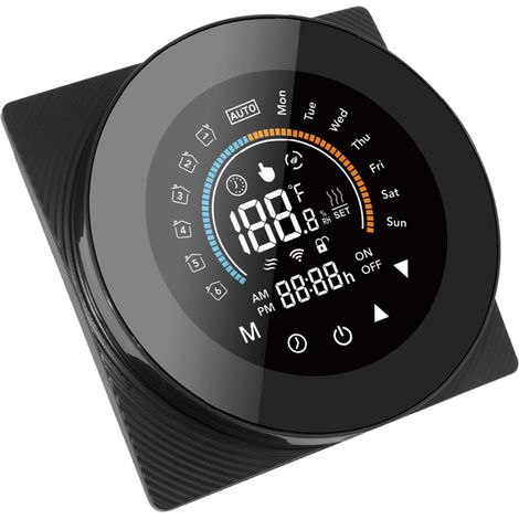 Termostato inteligente Wi-Fi eWeLink HC-020-EWL-GC para sistemas de calefacción a gas con control por voz y gran pantalla táctil LCD, compatible con Google Assistant y Alexa. (1/5)
