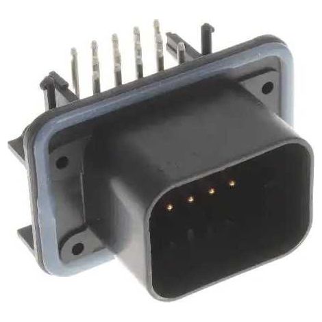Connettore AmpSeal femmina 14 vie nero da circuito stampato 90° con pin dorato