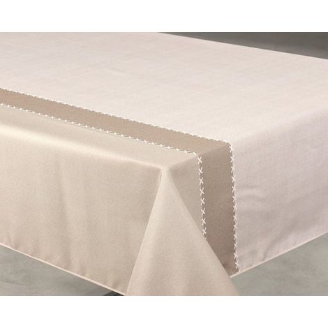 Tischdecke aus Polyester-Leinenstoff 140 x 240 cm auf Kleiderbügel Tischdecke aus Polyester-Leinenstoff 140 x 240 cm auf Kleiderbügel - Access Deco