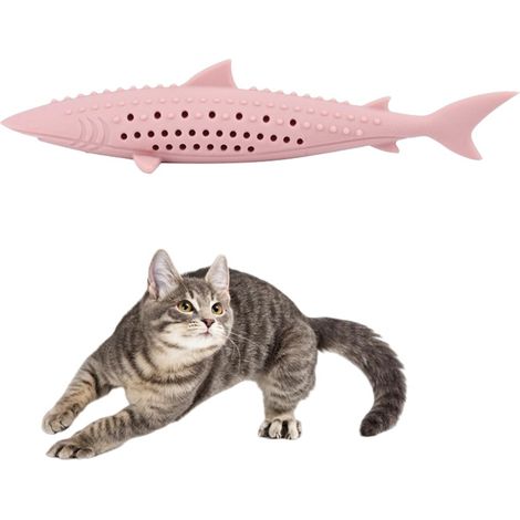 REZEA Jouet - brossette à pour chat en forme de poisson (1/5)