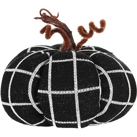 Citrouille Artificielle - Tissu Rembourré Coton - Décoration Automne Thanksgiving Halloween - Ornement de Table et Bol - Lot de 3 (1/5)