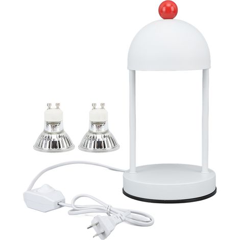 Ortviai Lampe chauffe-cire réglable en fer blanc – diffuseur d’huiles essentielles sans flamme, 2 ampoules GU10, 30 x 15 cm (1/5)
