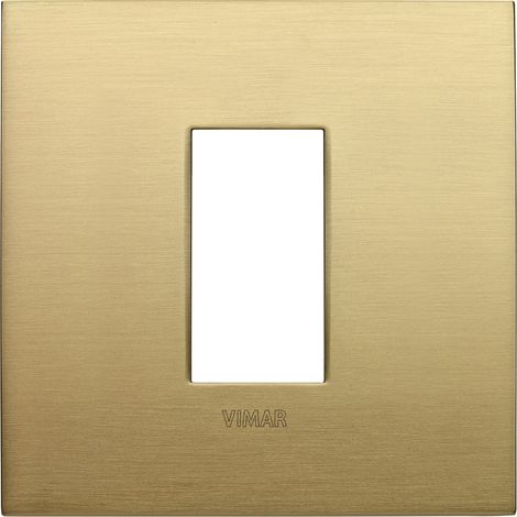 VIMAR - 19641.12.01 Placa clásica 1M, latón cepillado