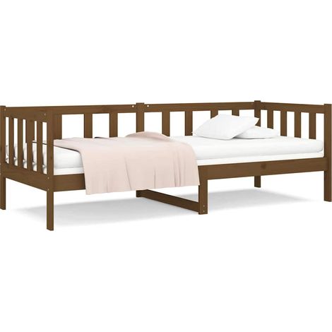 Maison Exclusive - Sofá cama sin colchón madera maciza pino marró (1/5)
