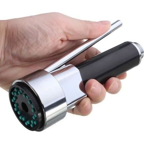 Hochdruck-Handarmatur für Küchenspülen mit Ausziehbrause – Silber – 1/2" G – Mehrere Brauseköpfe