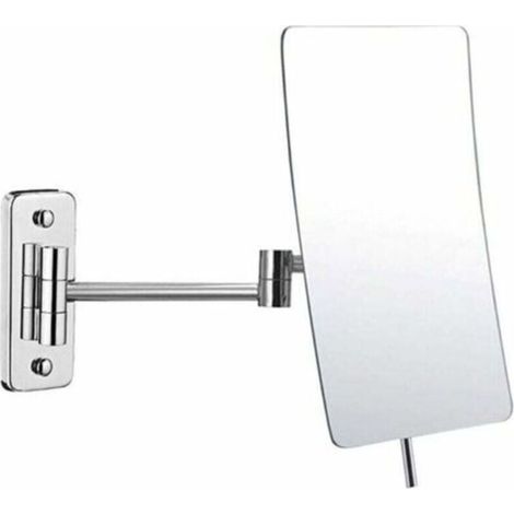 Miroir Mural Grossissant x3 Fois grossissement-Extension Pliant-360 Degrés Rotation Miroir Grossissant Miroir Salle De Bain avec Le Forage