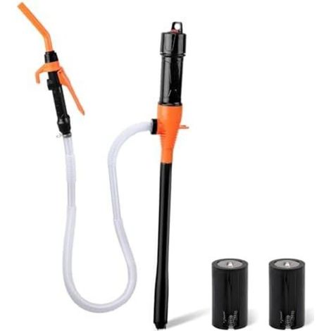 Pompe de transfert de carburant portable 2,2 GPM - Siphon électrique avec buse de contrôle de débit pour essence, diesel, eau et huile - Distributeur de liquide portable 7 gallons/min