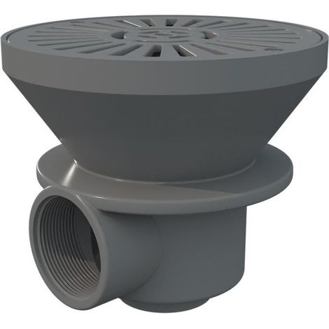 Scarico AstralPool Ø182 grigio chiaro per piscina in calcestruzzo con uscita laterale da 2" (1/2)