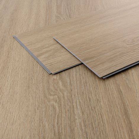 ML-Design Suelo de Vinilo PVC Instalación Mediante Sistema de Click 7 Lamas Vinílicas de Aspecto Madera Roble Golden Hour 122x18cm Grosor 4,2mm, 1,54m² Antideslizantes e Impermeables Clase de Carga 34