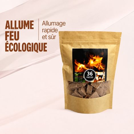 Allume-feu combustible solide en blocs cire et bois pour réchaud et barbecue 36 pièces, 2,3 × 2,9 × 1,2 cm, 35 g – Livraison gratuite (1/5)