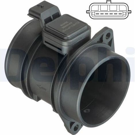 Débitmètre de masse d'air Delphi Technologies AF10405-12B1 RENAULT 1380067JA0