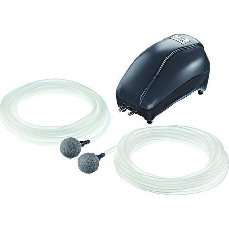 Air Pump Kit 200 L/h, IP44, 2 Diffusers, 5 M Hoses, For Garden Pond (1/5)