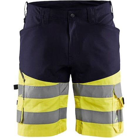 Short de travail haute visibilité stretch 1541 - Marine/Jaune fluo M - FR(44) - SE(C50) - Standards (1/2)