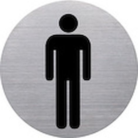 Pictogramme helit piktogramm wc-herren acier inox brossé 115mm