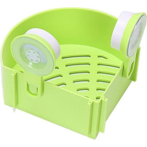 Etagère d'angle Plastique Support de rangement pour Salle de Bain Douche Cuisine(vert) (1/4)