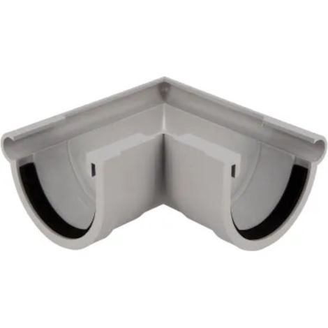ANGLE EXTÉRIEUR À JOINT À 90° POUR GOUTTIÈRE DEMI-RONDE LG16 L 112 MM NICOLL AE16 (1/2)