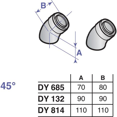 Coude 45° (x2) 80/125 Dy132