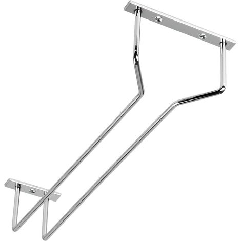 Gläserhalter für 1 Glasreihe 120 x 355 x 70 mm Chrom poliert Schrankhalterung für Weingläser Sektgläser Biertulpen Weinglasregal von SOTECH (1/4)