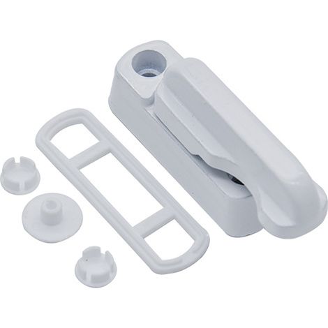 Cerraduras para ventanas de aleación de zinc JSSEVN, 4 piezas, blancas. Cerradura para puerta de seguridad de aleación. (1/5)