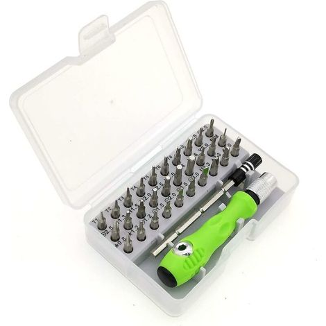 Kit Tournevis De Précision - 32 Pièces - Embouts Crv Acier - Tête Magnétique - Poignée Ergonomique - Boîtier De Rangement - 1 Unité (1/5)