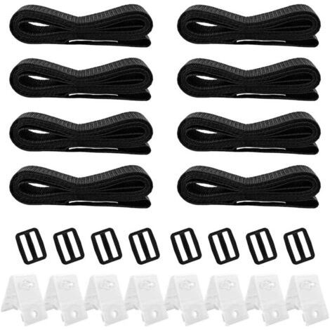 Kit de Fixation pour Bâche Solaire de Piscine, Accessoires Enrouleur de Couverture Solaire Jeu de Roues de Parasol Sangles de Serrage de Couverture de Piscine, pour couvertures de bâches de Piscine