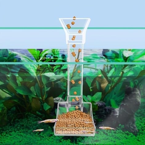 Kit zur Ernährung von Aquarienfischen mit Plakette für Meeresspalten, Schlauch aus Acryl und Bürste für die Reinigung – Nicht-elektrische Aquariengeräte, Aquarium zur Ernährung von Meeresspalten, Tuya (1/5)