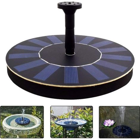 Fontaine solaire flottante 1.4W Panneau en silicium monocristallin 4 buses de pulvérisation pour petits étangs et aquariums (1/5)