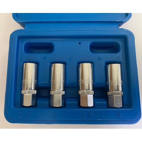 SET ESTRATTORI A RULLO PRIGIONIERI 4PZ VITI SPEZZATE 1/4 2,5 - 3 - 3,5 - 4 (1/3)