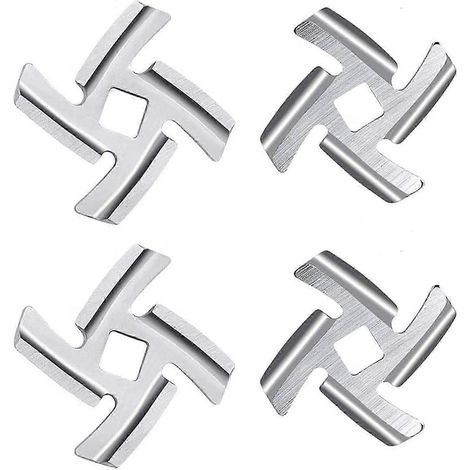 Lames de hachoir à viande en acier inoxydable compatibles avec les couteaux de cuisine de taille 5 (lot de 4). (1/5)