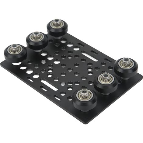 Plaque de portique en aluminium anodisé noir pour imprimante 3D, avec poulie réglable 0,8 à 3,1 pouces, finition noire mate, kit de montage (1/5)