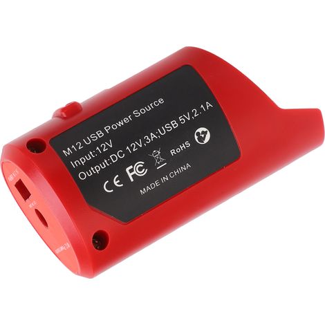 Chargeur de batterie USB M12 : performances stables, sûr et fiable, 2 types de sortie, outil de charge de batterie USB 12 V CC (1/5)