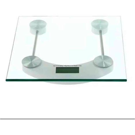 Pèse-personne (180 kg) avec plateau en verre transparent (1/5)