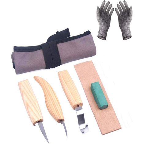 Beyamis Kit de sculpture sur bois pour débutants (6 pièces) (1/4)