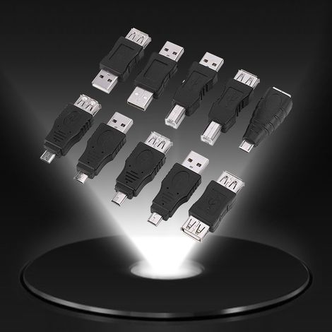 Packung mit 40 rechtwinkligen USB 2.0 Mini- und Micro-Stecker/Buchse Typ B-Adaptern (1/5)