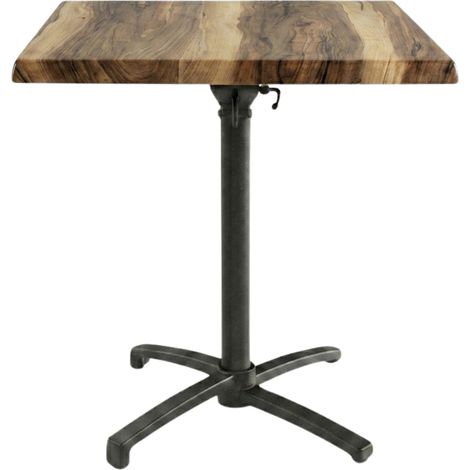 Table Pliable 60x60 cm plateau Stratifié moulé modèle TABLE INDIANA MOULÉ pied T-One (1/3)