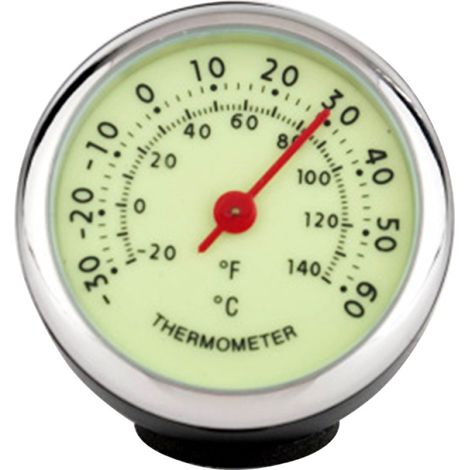 Quarz-Autouhr und Thermometer mit Stahlwerk und Glaszifferblatt, geeignet für Armaturenbretter erhältlich in ABS und Edelstahl. (1/5)
