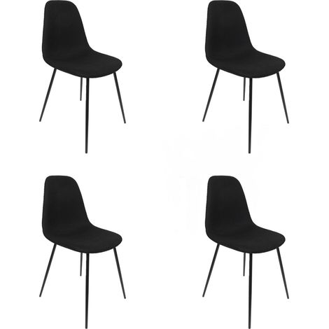 Lot de 4 chaises avec tissu texturé ATOME (1/5)
