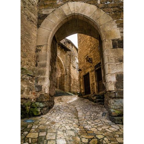Tableau sur toile rue de Carennac 100x140 cm - Impression sur Toile Murale Décorative - Image imprimée en HD sur Toile - Toile sur Châssis en Bois FSC - Fabriqué en France (1/5)