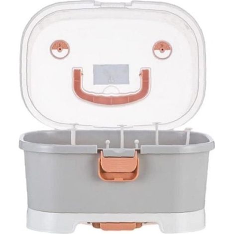 BPA-freie Aufbewahrungsbox für Babyflaschen – Grau – 35 x 27 x 24,5 cm – Praktisches Design – PP-Material (1/4)