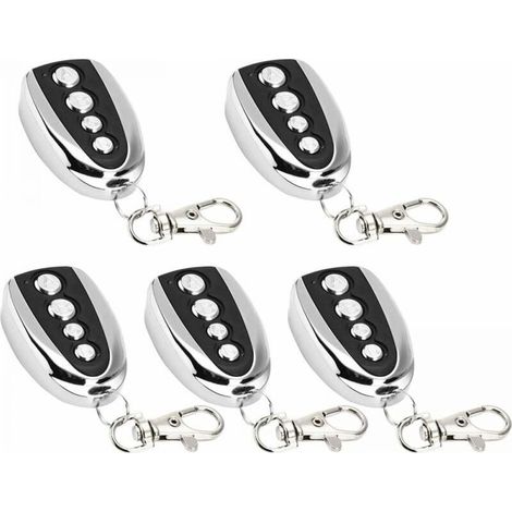 Set of 5 remote-controlled electric garage door openers, 433 MHz, for cloning gates, garage doors, and universal electric door cloning (1/5)