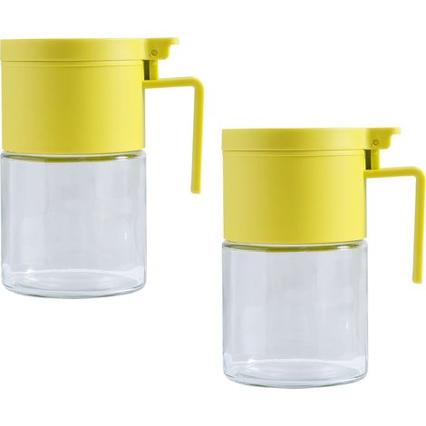 Pot À Épices Verre - 300 Ml - Joint Étanche Silicone - Compartiment Déshydratant Intégré - Pour Cuisine Maison - Lot De 2 (1/5)