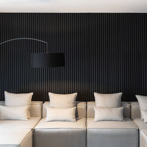 HOME DELUXE - Akustikpaneel SONIC - 80 x 40 cm Farbe: Black Oak, Menge: 12 Holz Akustikpaneele Wandpaneel Akustik