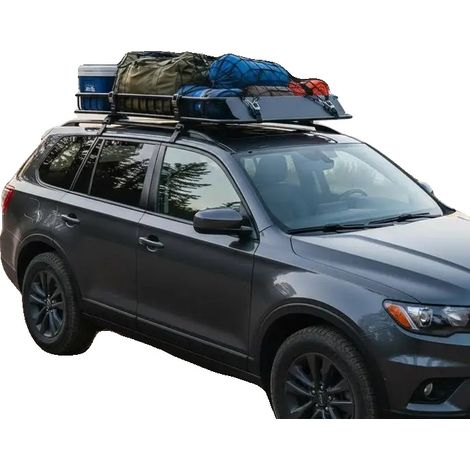 Panier de toit de voiture, acier robuste, capacité de charge de 90 kg, noir (1/2)